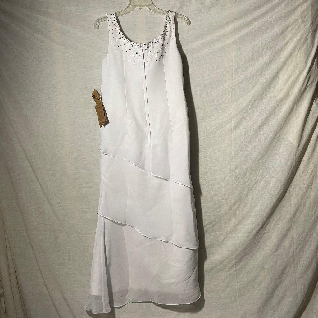 Light In The Box White Party, Formal, Wedding Dress. Sleeveless. Bling. Nwt — image 2 of 8